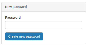 forgot new password